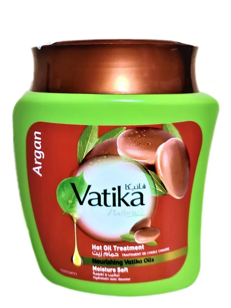 Маска для волос Dabur Vatika с маслом плодов марокканского Аргана для интенсивного восстановления сухих и поврежденных волос, 500 мл