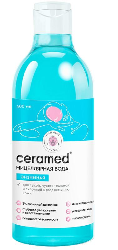 Энзимная мицеллярная вода Ceramed для сухой чувствительной и склонной к раздражению кожи, 400 мл
