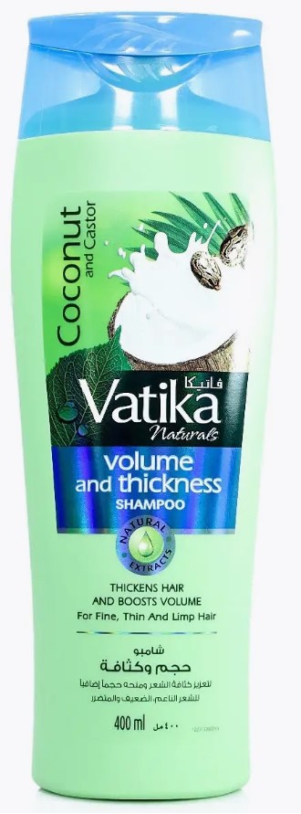 Шампунь для волос Dabur Vatika увеличивающий объем для тонких волос, 400 мл