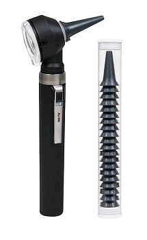 Отоскоп KaWe PICCOLIGHT с ушными воронками и матерчатой сумкой, черный