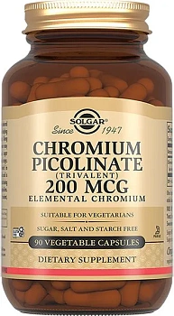 БАД Solgar Пиколинат хрома 200мкг капс 345мг №90