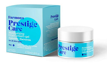 Увлажняющий дневной "крио" крем-гель Farmona Prestige Care гиалуроновая кислота и ниацинамид, 50 мл